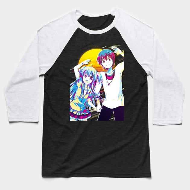 Hideki Hinata and Yui Baseball T-Shirt by 80sRetro